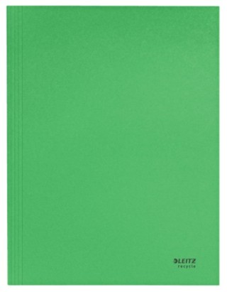 carpeta carton 3 solapas a4 recycle 100% verde leitz 39060055