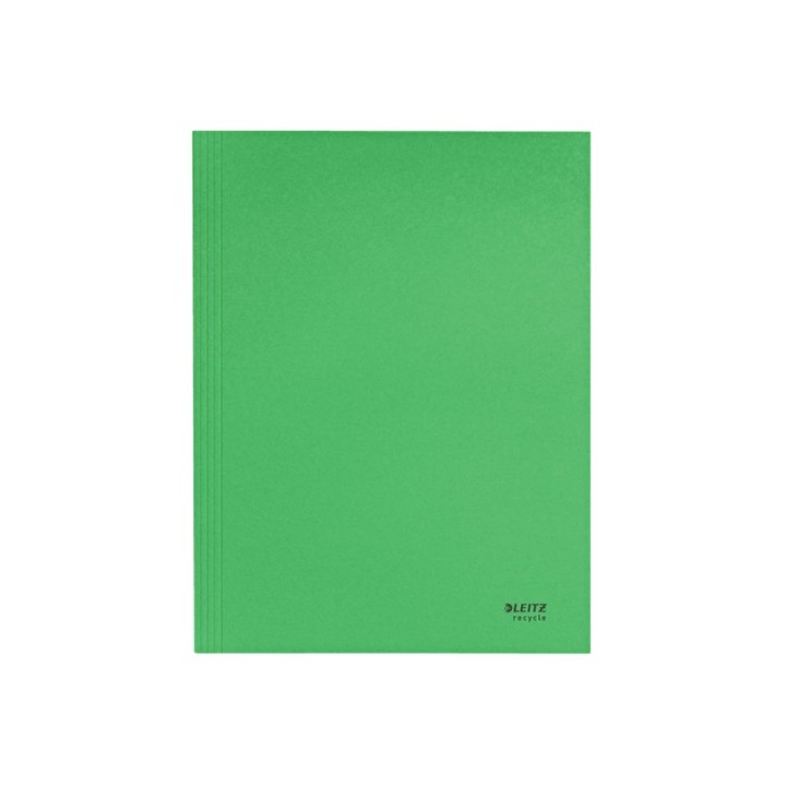 carpeta carton 3 solapas a4 recycle 100% verde leitz 39060055