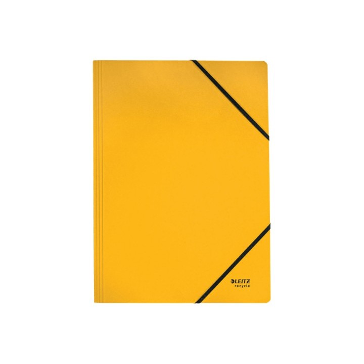 carpeta de carton con gomas y sin solapas a4 recycle 100% amarillo leitz 39080015