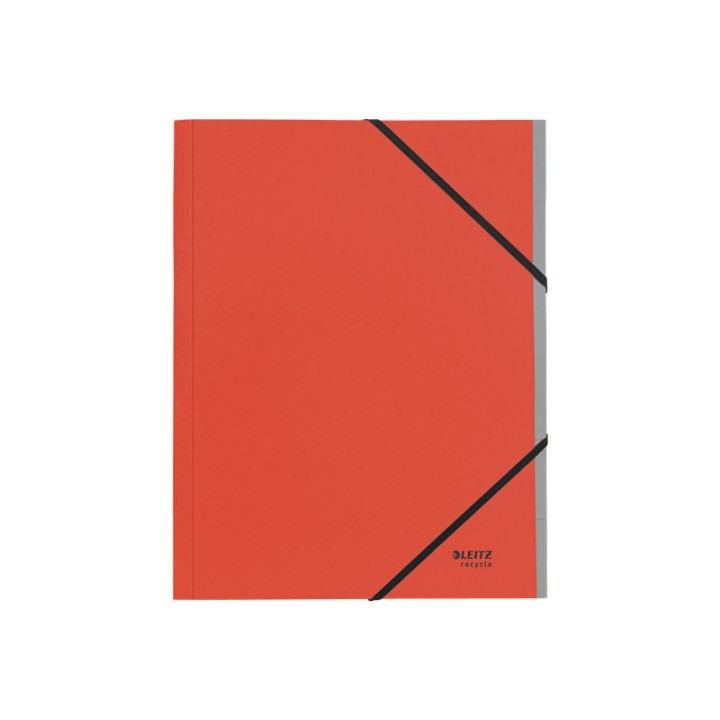 carpeta clasificadora de carton 6 posiciones a4 recycle 100% rojo leitz 39140025