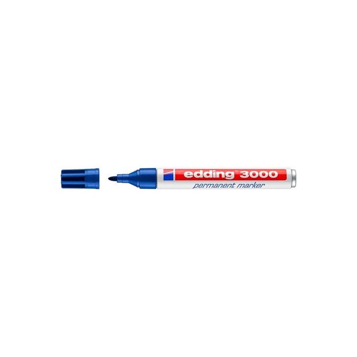marcador permanente punta redonda 1.5-3mm 3000 azul edding 3000-03