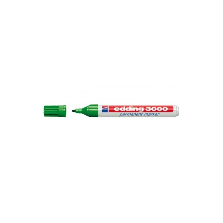 marcador permanente punta redonda 1.5-3mm 3000 verde edding 3000-04