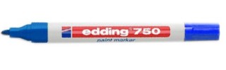 marcador permanente 2-4mm 750 azul edding 750-3