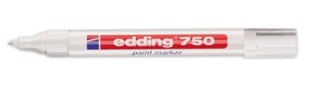 marcador permanente 2-4mm 750 blanco edding 750-49