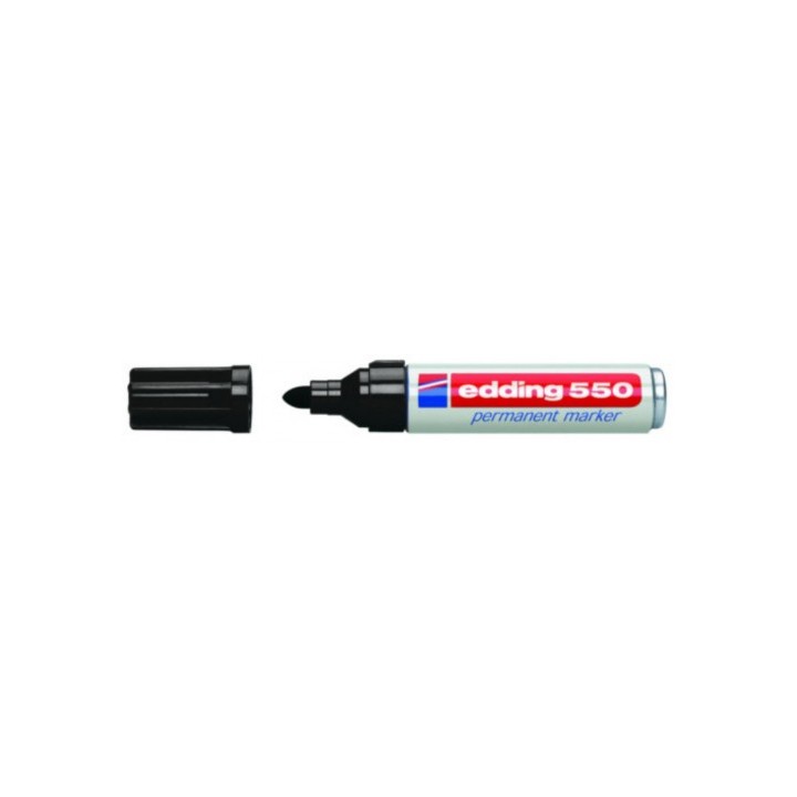marcador permanente punta redonda 3-4mm 550 negro edding 550-01