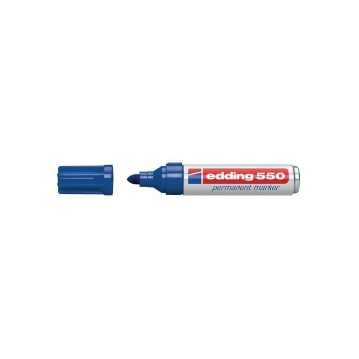 marcador permanente punta redonda 3-4mm 550 azul edding 550-03