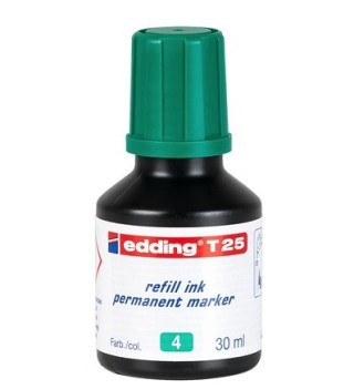 frasco tinta para rellenar 25ml verde edding t25-004