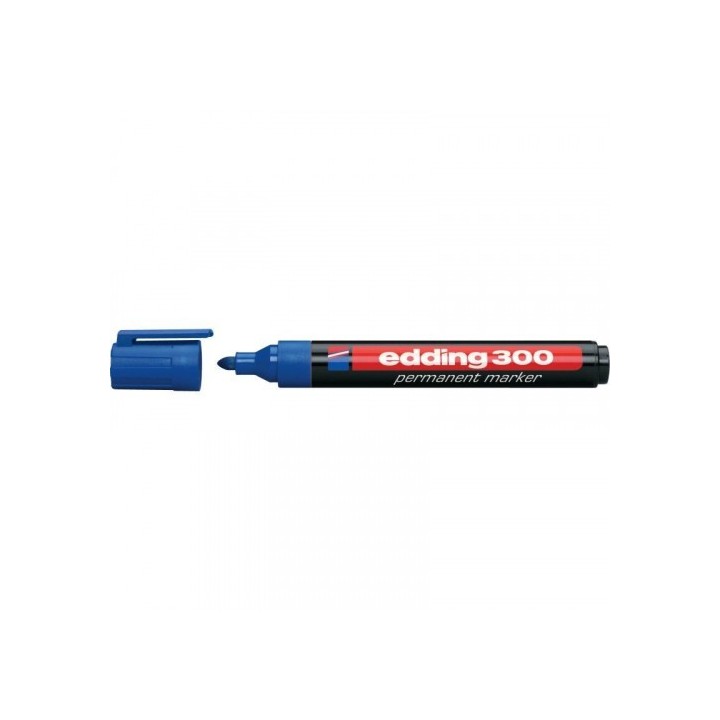 marcador permanente punta redonda 1.5-3mm 300 azul edding 300-03