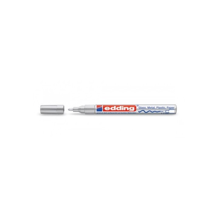 marcador permanente 1-2mm 751 plata edding 751-54