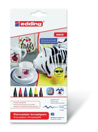 estuche rotulador para ceramica colores basicos edding 4200-6-s-000