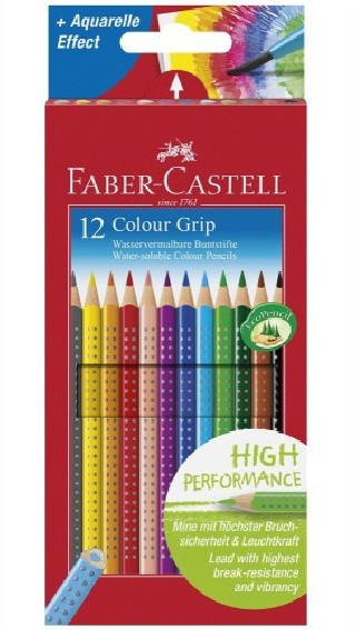 estuche 12 lapices color grip faber castell 112412
