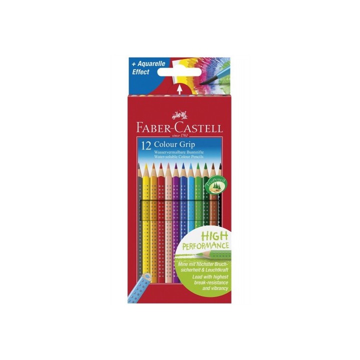 estuche 12 lapices color grip faber castell 112412