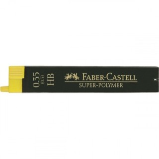 estuche 12 minas 0.3mm super polimeras hb faber castell 120300