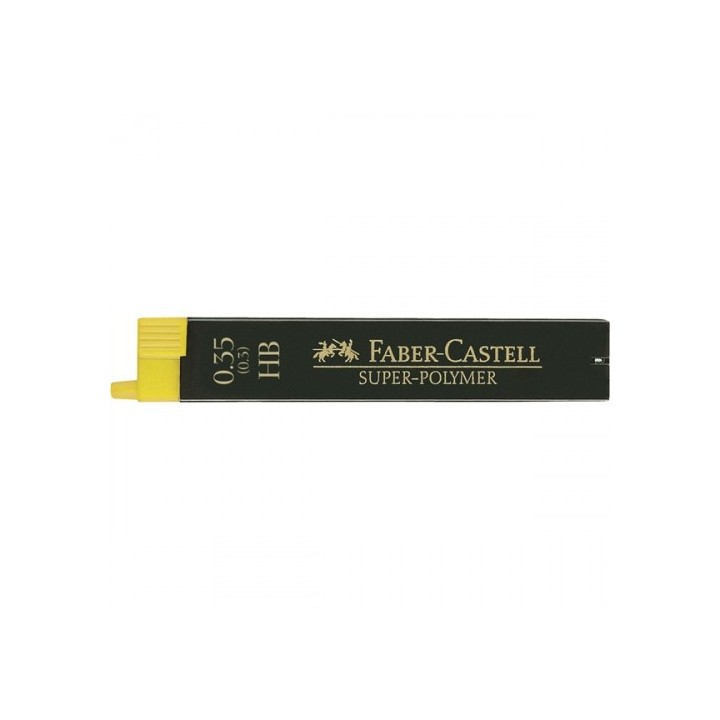 estuche 12 minas 0.3mm super polimeras hb faber castell 120300