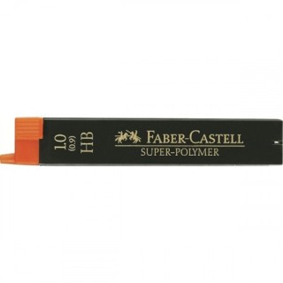 estuche 12 minas 0.9mm super polimeras hb faber castell 120900