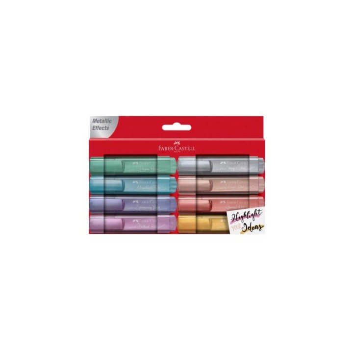 pack 8 marcadores textliner 1546 faber castell 154689