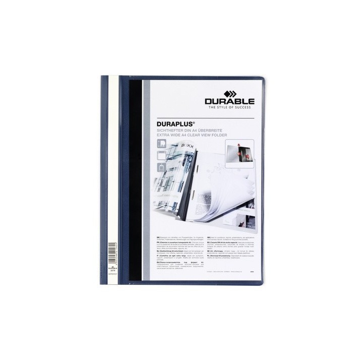 dossier fastener duraplus a4 pvc azul oscuro durable 2579-07