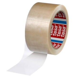 cinta de embalaje en pvc fuerte 50mm.x66m. transparente tesa 04120-00008-00