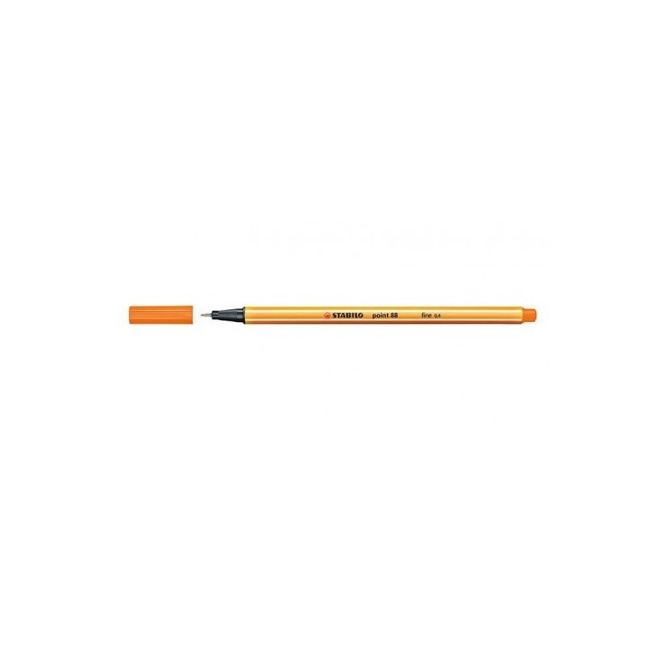 rotulador punta fina point 88 0.4mm naranja stabilo 88/54