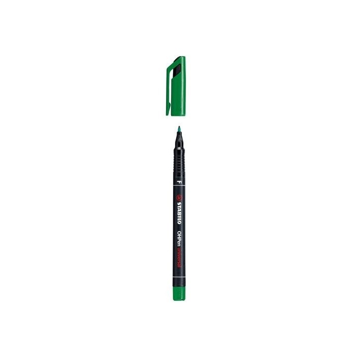 marcador permanente punta fina ohpen universal 0,7mm. verde stabilo 842/36
