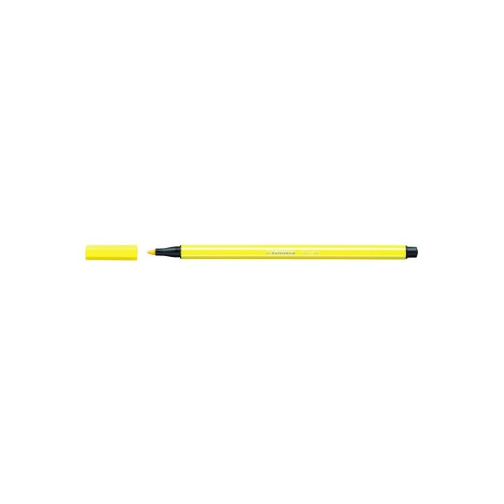 rotulador punta fibra media 1mm. pen 68 amarillo limon stabilo 68/24