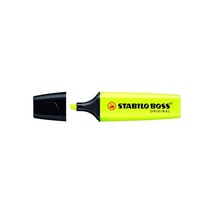 marcador fluorescente boss original trazo 2/5mm. amarillo stabilo 70/24