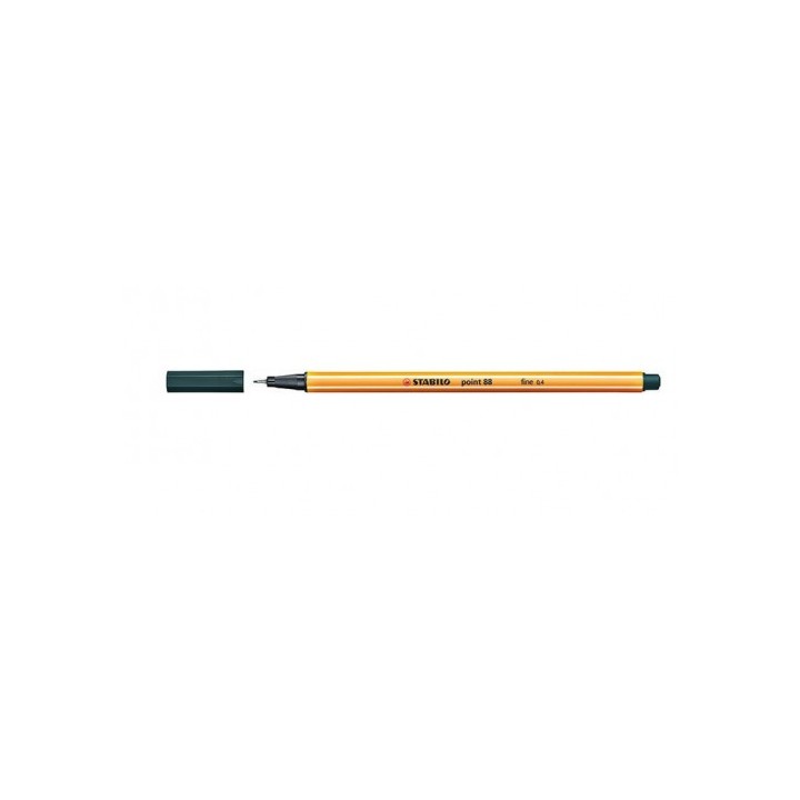 rotulador punta fina point 88 0.4mm verde oliva stabilo 88/63