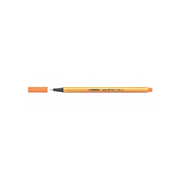 rotulador punta fina point 88 0.4mm naranja neon stabilo 88/054