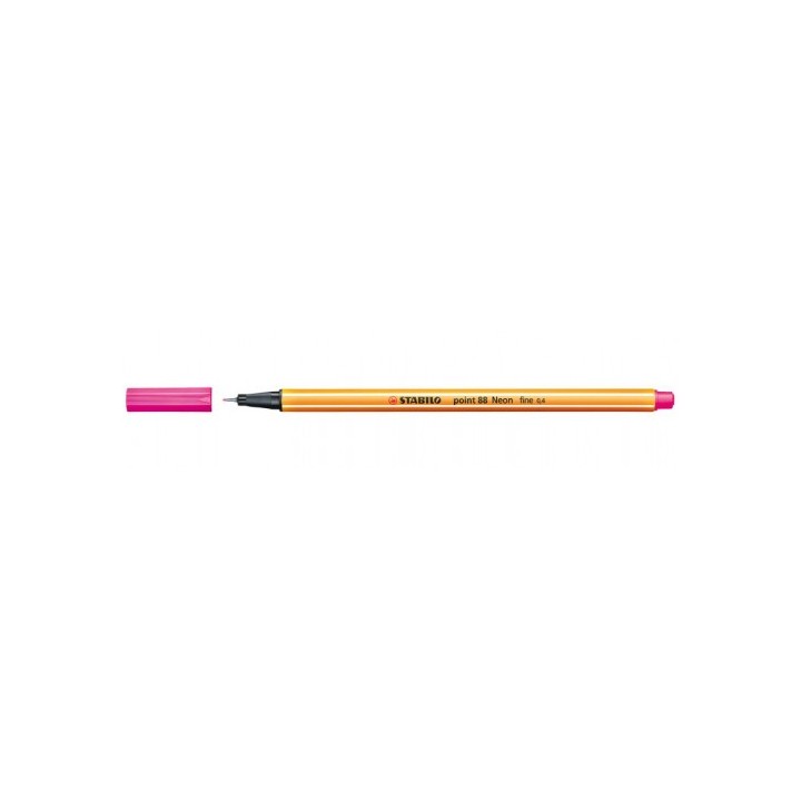 rotulador punta fina point 88 0.4mm rosa neon stabilo 88/056