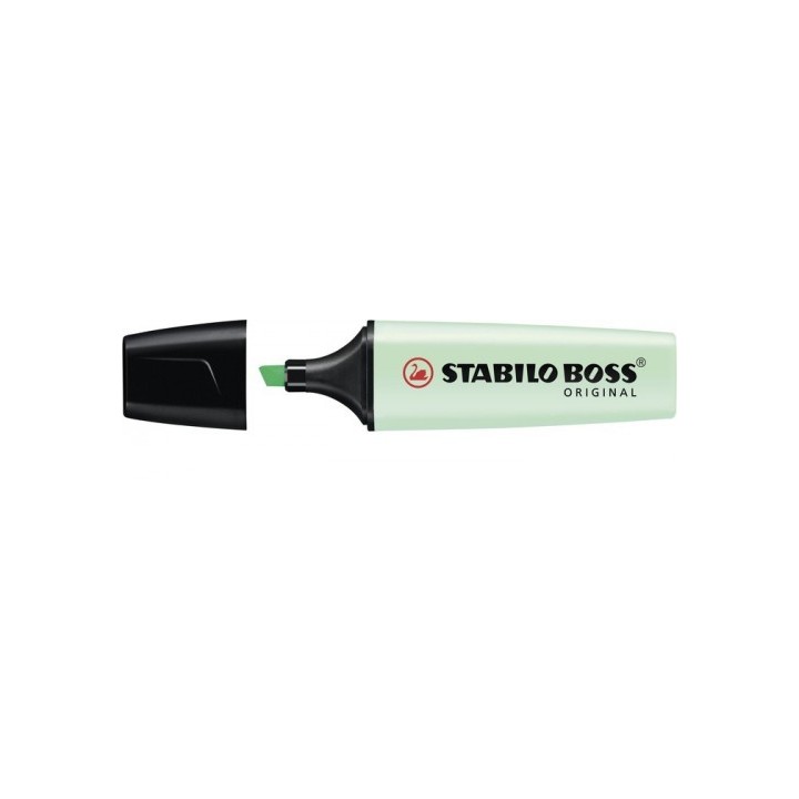 marcador.fluorescente boss trazo 2/5mm. verde pastel stabilo 70/116