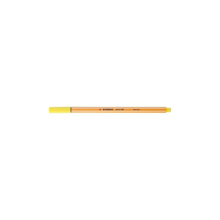 rotulador punta fina point 88 0.4mm amarillo limon stabilo 88/24