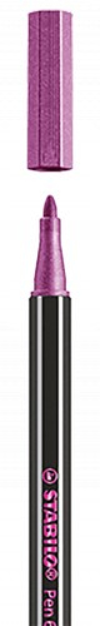 rotulador punta 1,4 mm pen 68 metallic rosa stabilo 68/856