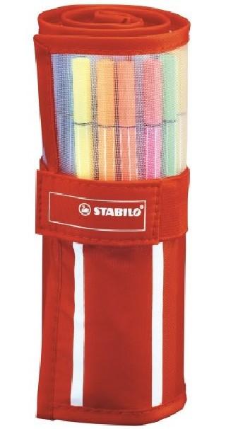 blister rotulador punta fibra media 1mm. pen 68 de 30 unidades stabilo 6830-2