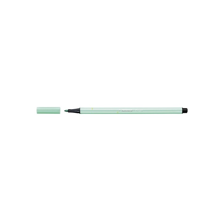 rotulador premium con punta de fibra biselada pen 68 max color verde hielo stabilo 768/13