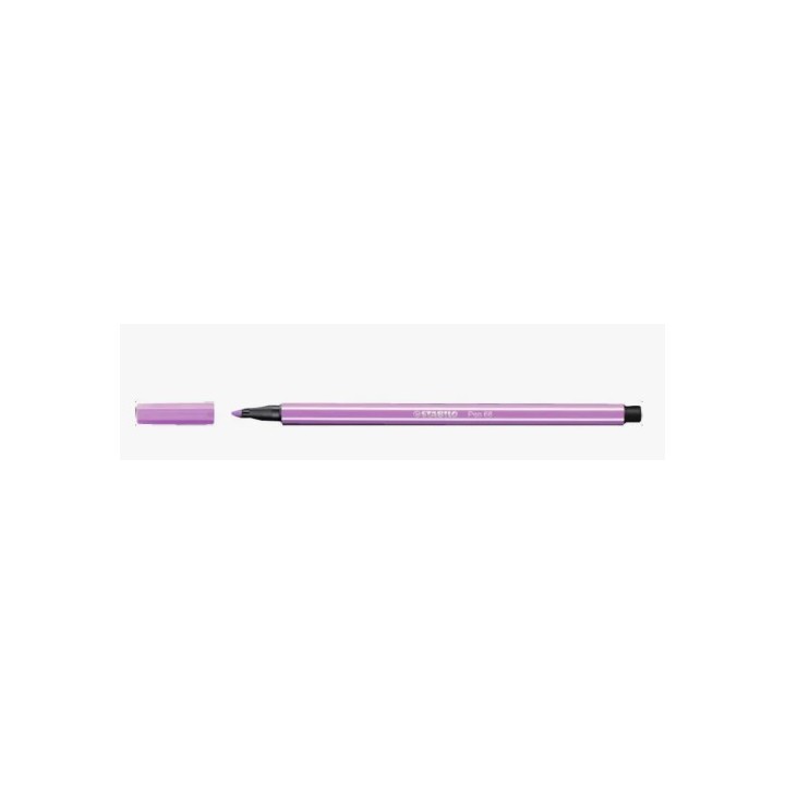 rotulador premium con punta de fibra biselada pen 68 max color lila stabilo 768/58