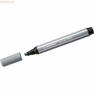 rotulador premium con punta de fibra biselada pen 68 max color gris medio stabilo 768/95