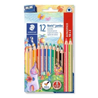 staedtler 128 negro, azul, burdeos, marron, verde, azul claro, verde claro, naranja, melocoton, rojo