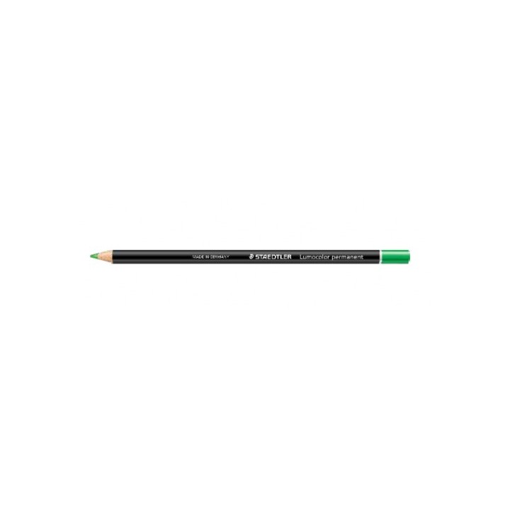 lapiz especial lumocolor permanent glasochrom 108 20, verde staedtler 108 20-5