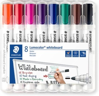 estuche 8 pzas lumocolor whiteboard marker 351, surt. staedtler 351 wp8