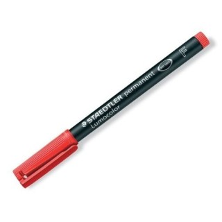 marcador lumocolor permanente punta fina 0,6mm. rojo staedtler 318-2