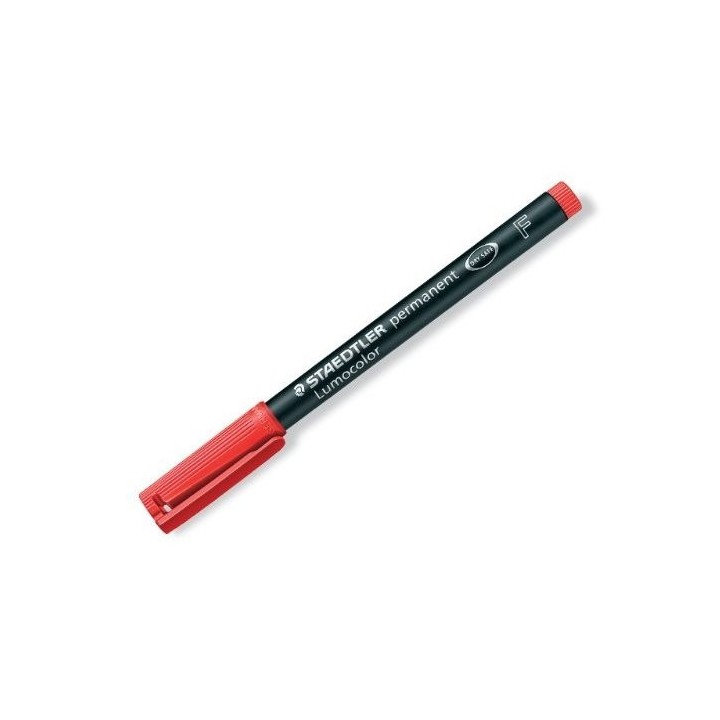 marcador lumocolor permanente punta fina 0,6mm. rojo staedtler 318-2