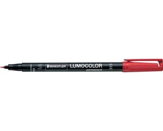 marcador lumocolor permanente punta superfina 0,4mm. rojo staedtler 313-2