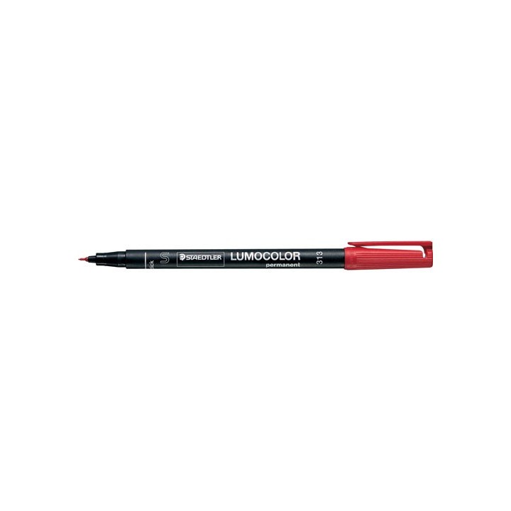 marcador lumocolor permanente punta superfina 0,4mm. rojo staedtler 313-2