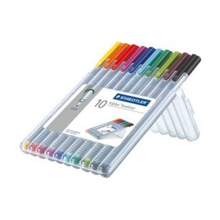 estuche 10 pzas triplus fineliner 334, surt. staedtler 334 sb10