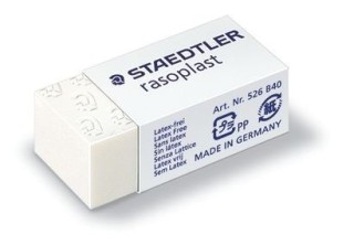 goma de borrar rasoplast (33x16x13 mm) staedtler 526 b40
