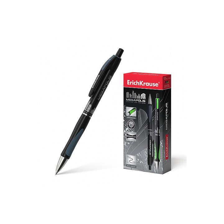 boligrafo de bola automatico megapolis concept, color de la tinta: negro erich krause 32