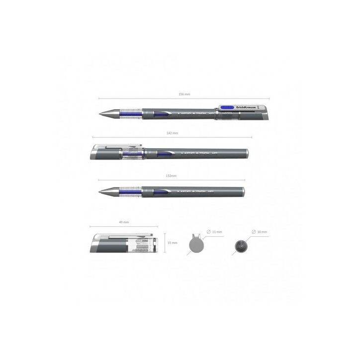 boligrafo de gel megapolis gel, tinta color: azul erich krause 92