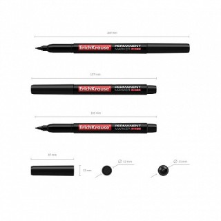 marcador permanente p-100, color: negro erich krause 12841