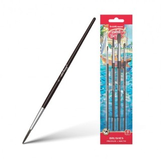 set pinceles para acuarelas y temperas, pelo de caballo, 4 uds. artberry 36123