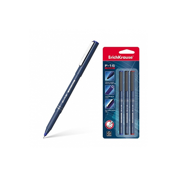 boligrafo de trazo fino erichkrause f-15, tinta color: azul erich krause 37065